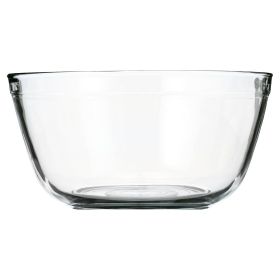 Glass Mixing Bowl, 4 Quart (Color: White)
